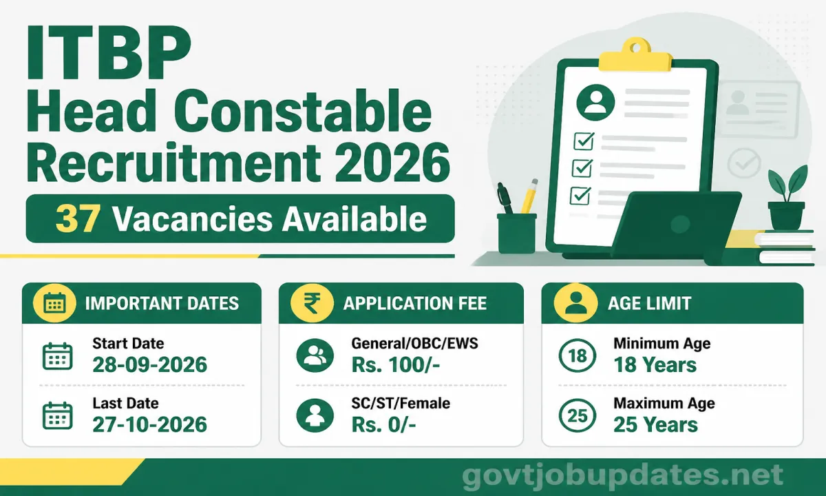 ITBP Head Constable Recruitment 2026