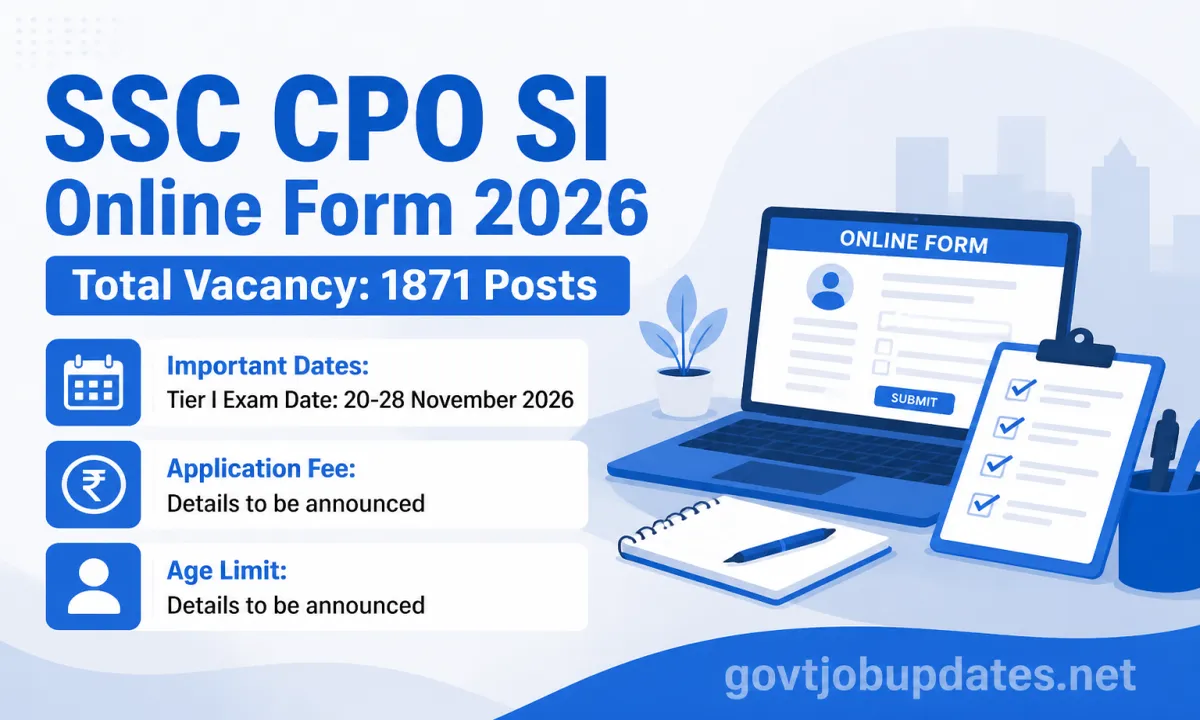 SSC CPO SI Exam Schedule 2026
