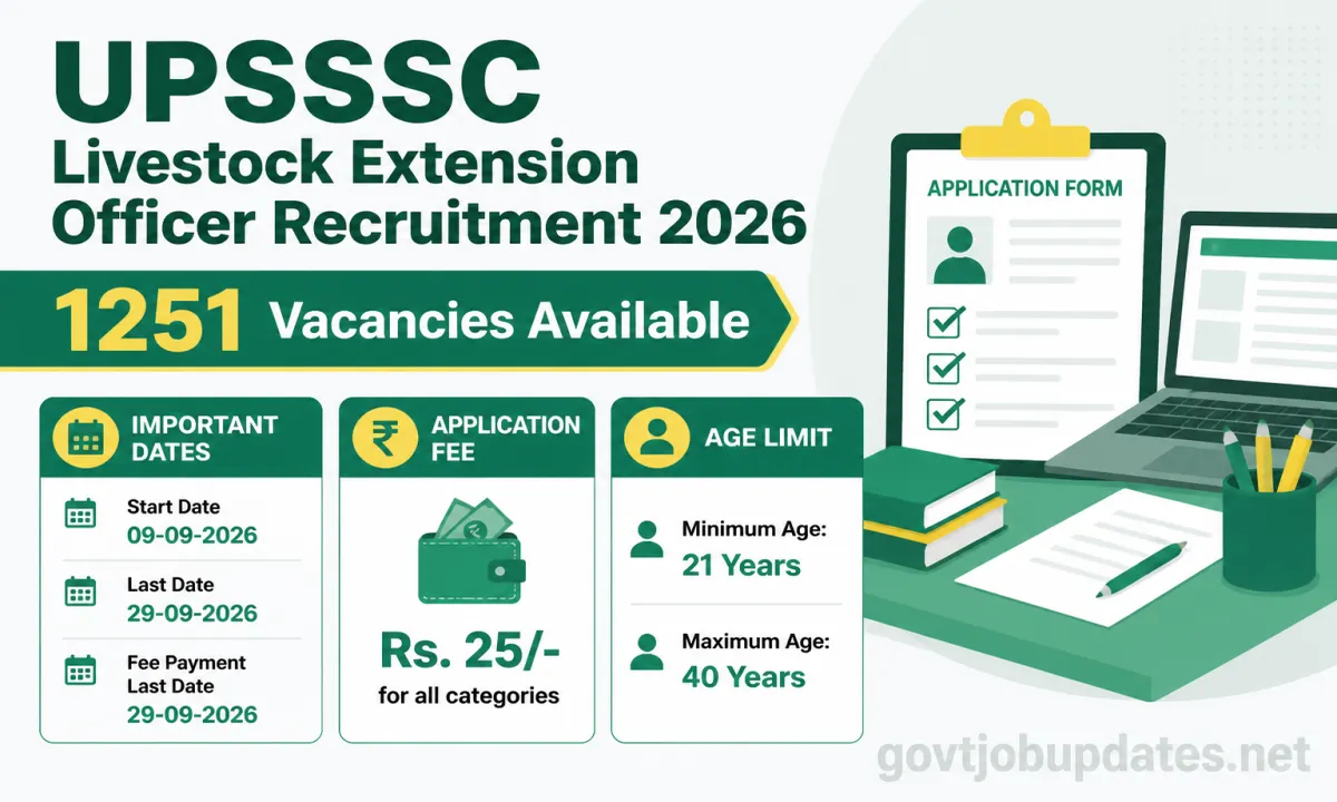 UPSSSC Livestock Extension Officer Recruitment 2026
